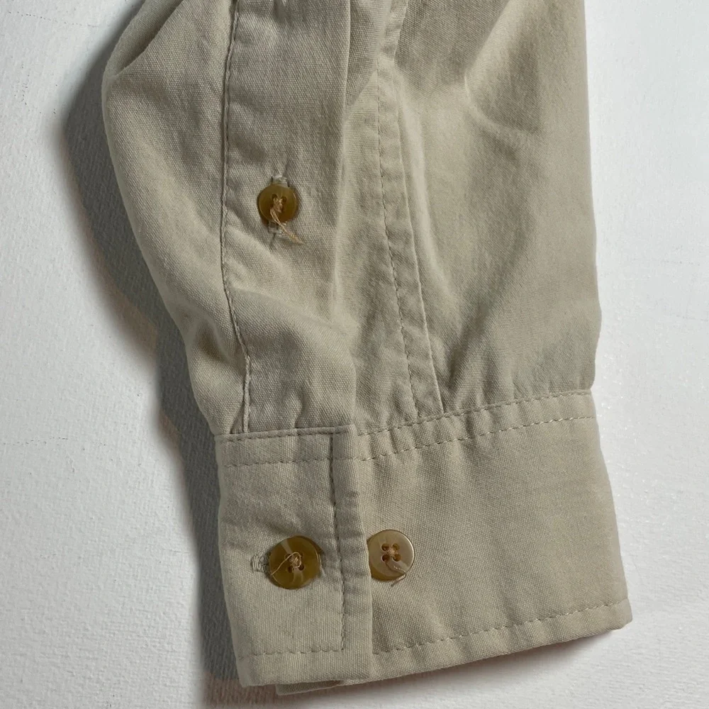The North Face Tan Long Sleeve Casual Button Down Shirt